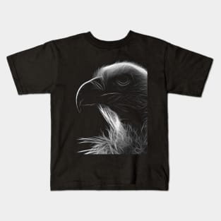 vulture head, black shirt Kids T-Shirt